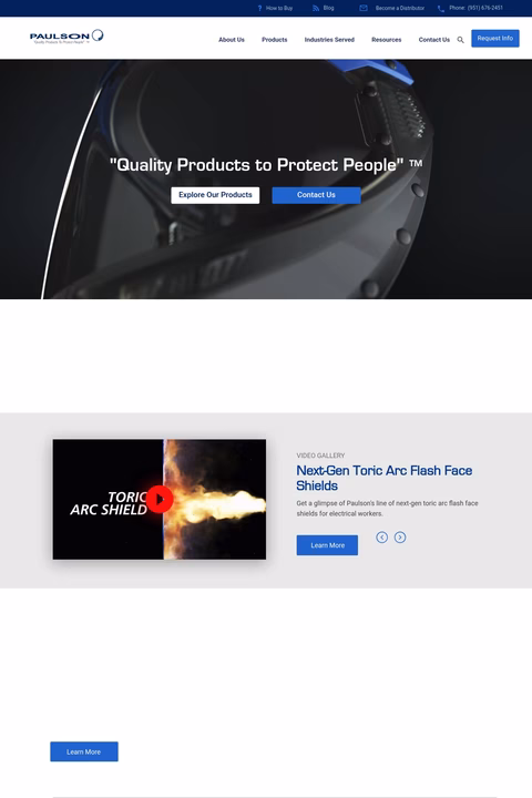 Paulson-Manufacturing Homepage 1440px