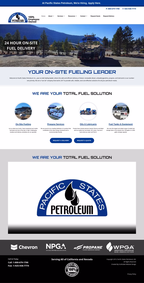 Pacific-States-Petroleum Homepage 1440px