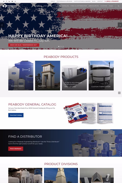 Peabody-Engineering-Supply Homepage 1440px
