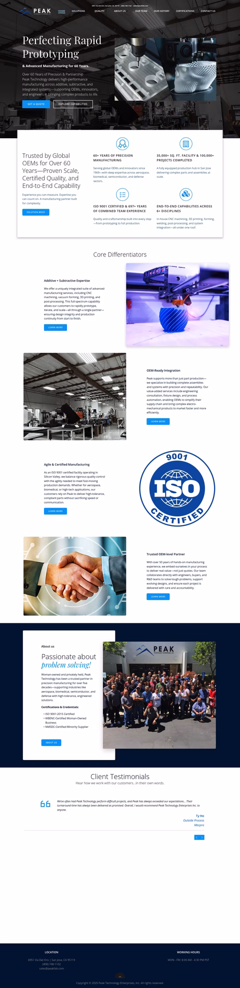 Peak-Technology-Enterprises Homepage 1440px