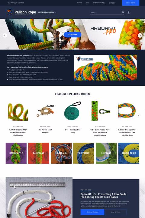 Pelican-Rope-Works Homepage 1440px
