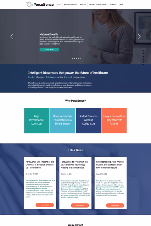 Percusense-Inc Homepage 1440px