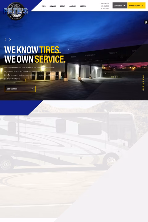 Petes-Road-Service Homepage 1440px