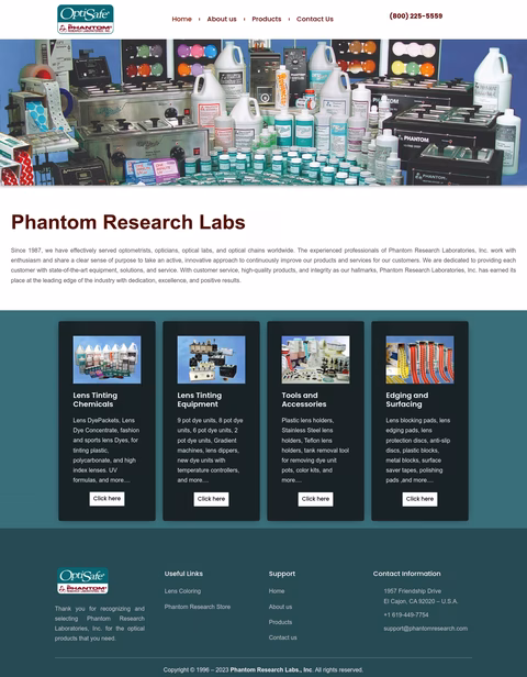 Phantom-Research-Lab Homepage 1440px