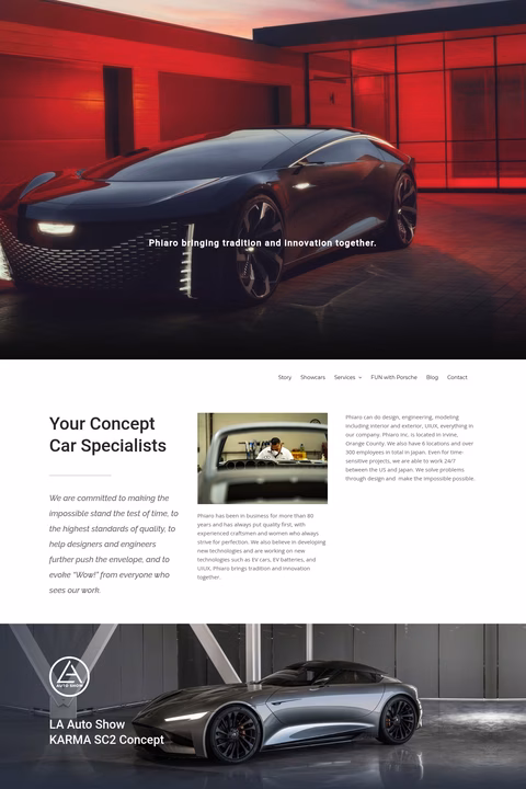 Phiaro-Inc Homepage 1440px