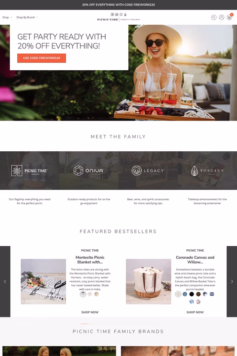 Picnic-Time Homepage 1440px