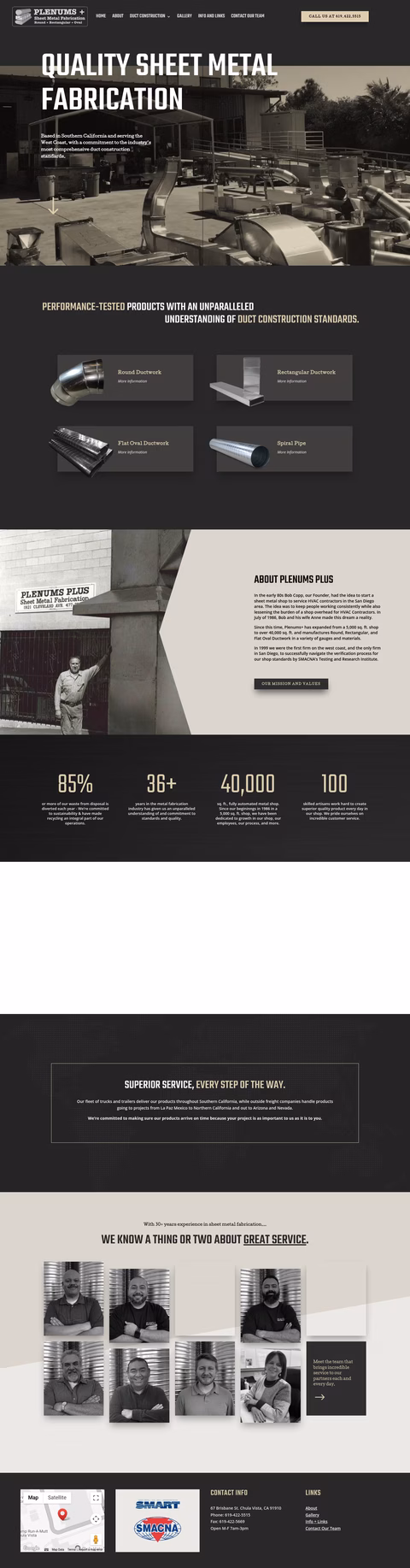 Plenums-Plus Homepage 1440px