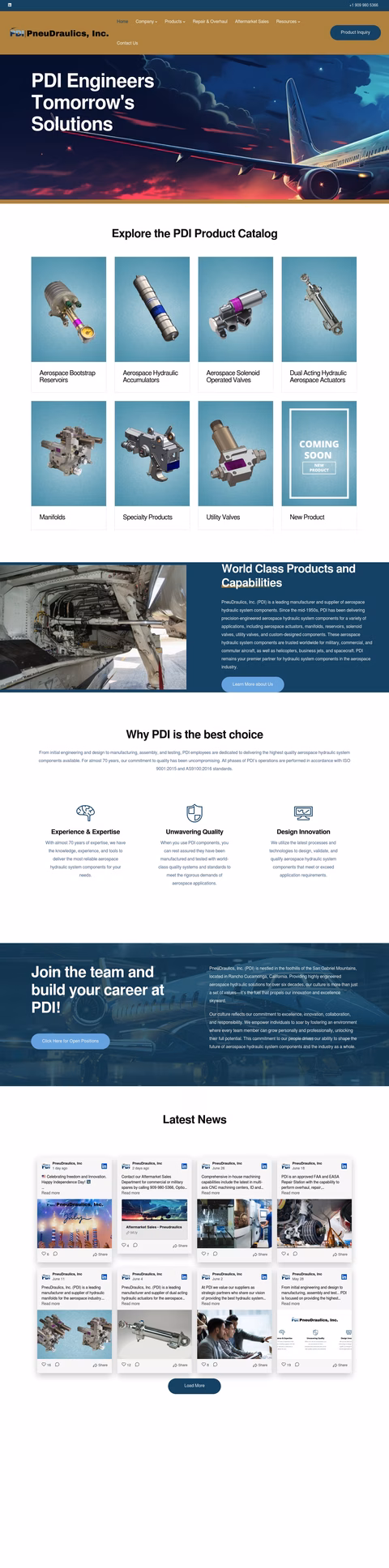 Pneudraulics-Inc Homepage 1440px