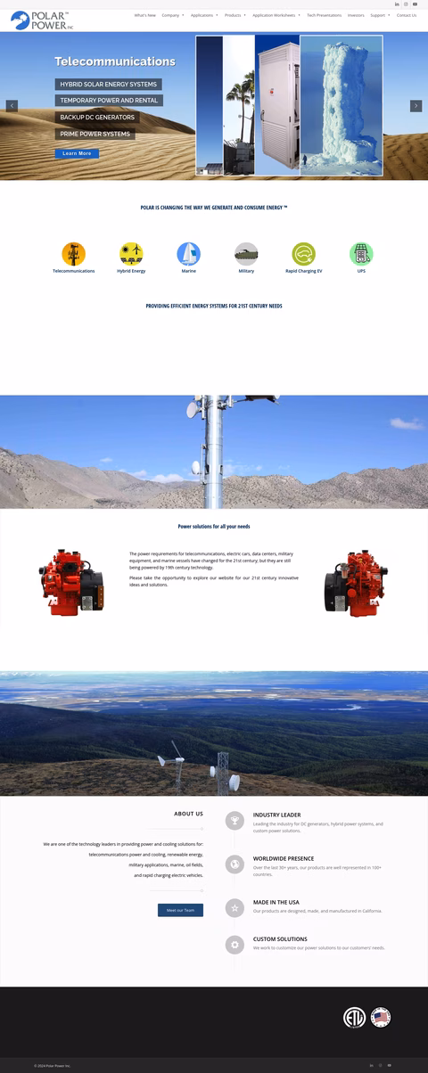 Polar-Power-Inc Homepage 1440px