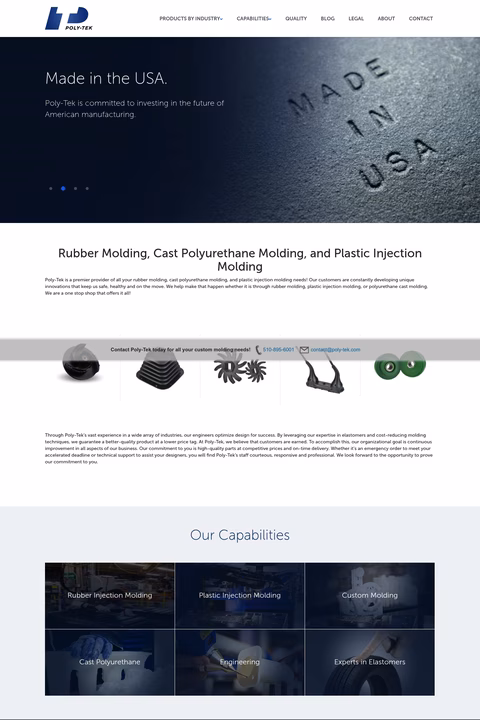 Poly-Tek-Inc Homepage 1440px