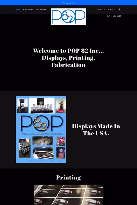 Pop-82 Homepage 1440px