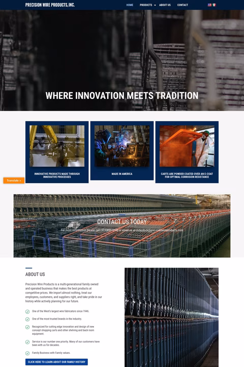 Precision-Wire-Products Homepage 1440px
