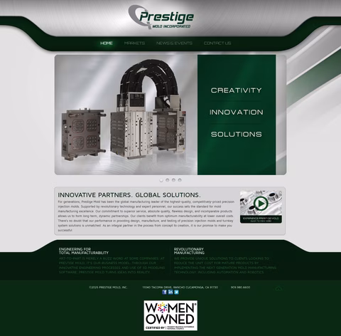 Prestige-Mold Homepage 1440px