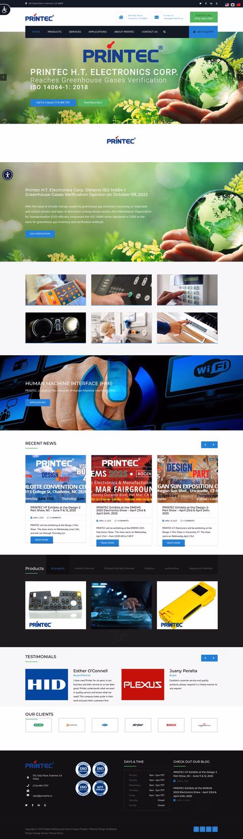 Printec Homepage 1440px