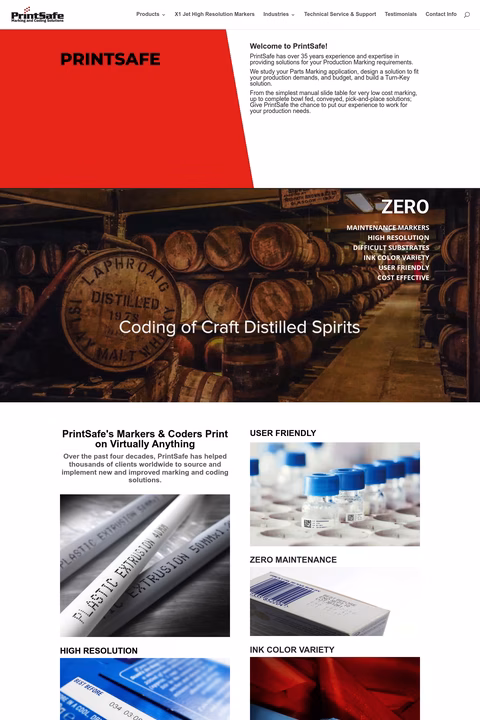 Printsafe Homepage 1440px