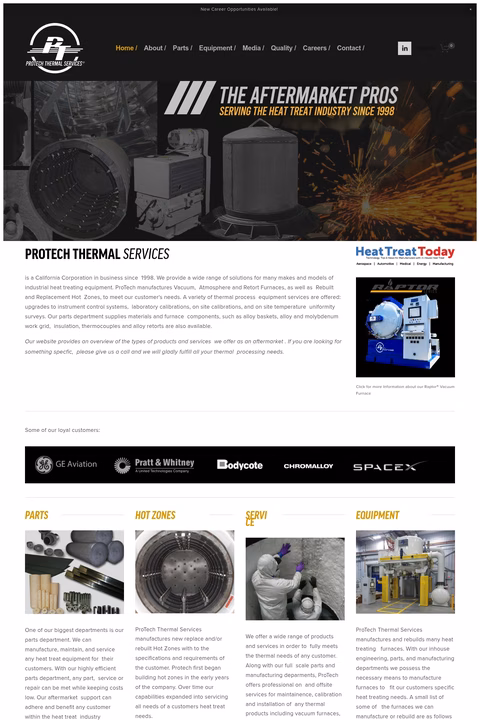 Pro-Tech-Thermal-Services Homepage 1440px