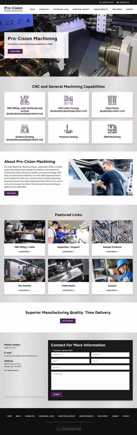 Pro-Cision-Machining Homepage 1440px