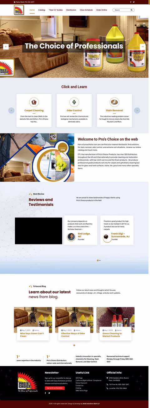 Pros-Choice Homepage 1440px
