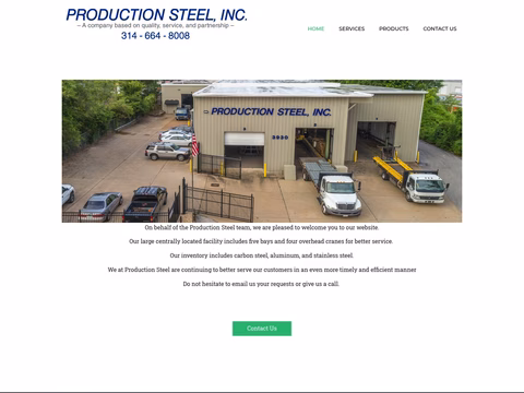 Production-Steel-Company Homepage 1440px