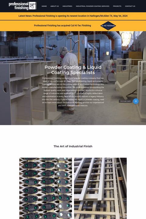 Professional-Finishing Homepage 1440px