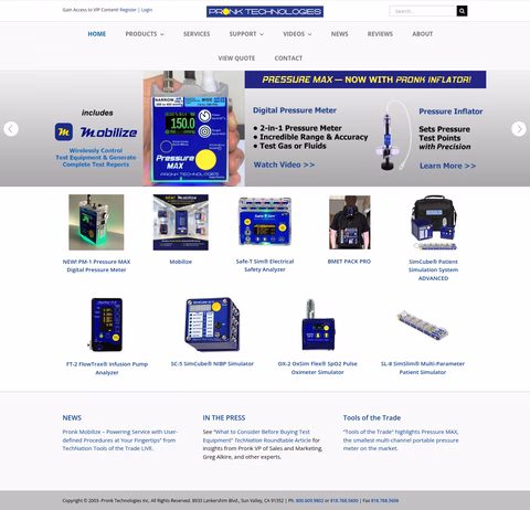 Pronk-Technologies Homepage 1440px