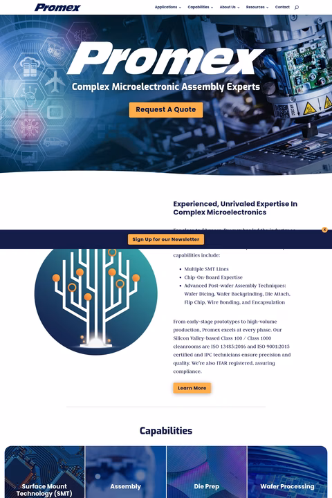 Promex-Industries Homepage 1440px