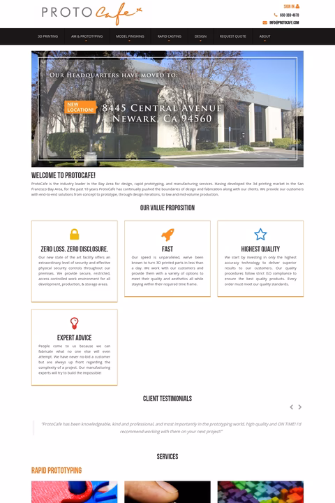 Protocafe Homepage 1440px