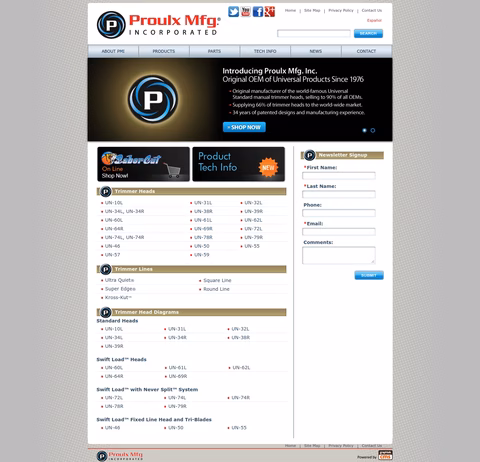 Proulx-Manufacturing Homepage 1440px