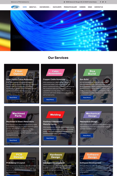 Ptec-Solutions Homepage 1440px