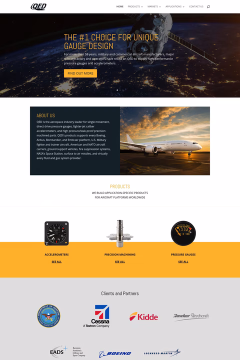 Qed-Aero Homepage 1440px