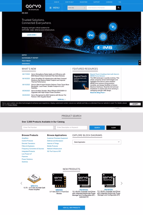 Qorvo Homepage 1440px