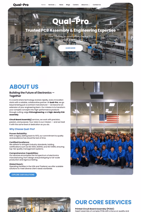 Qual-Pro Homepage 1440px