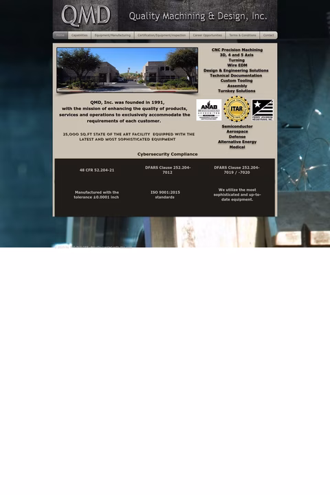 Quality-Machining-Design Homepage 1440px