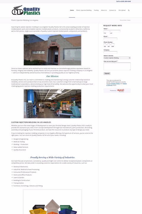 Quality-Plastics Homepage 1440px