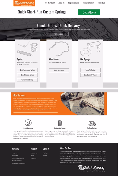 Quick-Spring Homepage 1440px