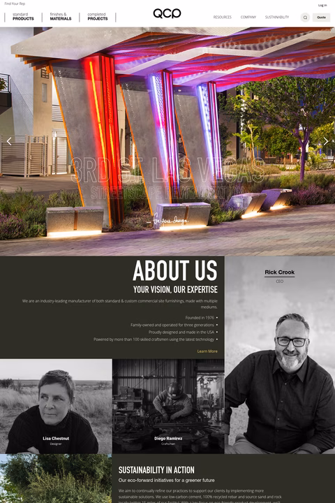 Quickcrete-Products-Corporation Homepage 1440px
