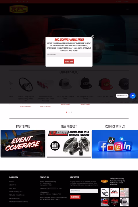 Racing-Power-Company Homepage 1440px