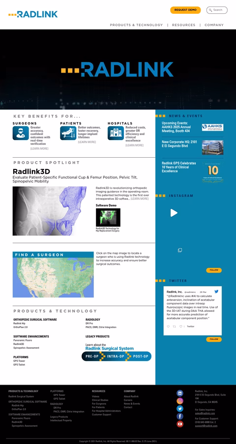 Radlink Homepage 1440px