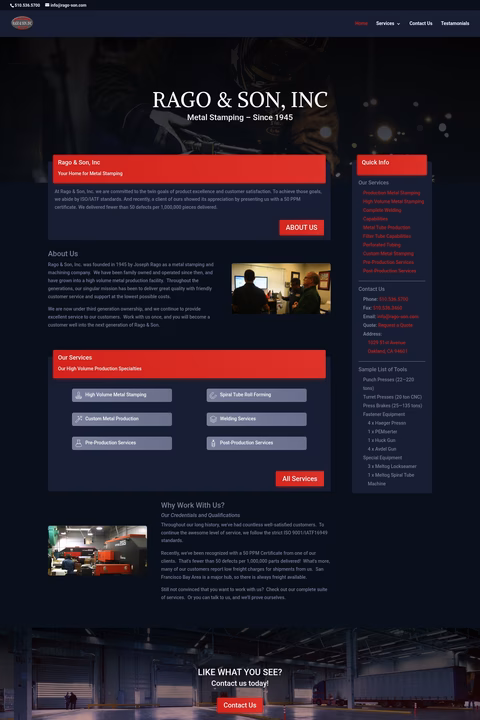 Rago-Son Homepage 1440px