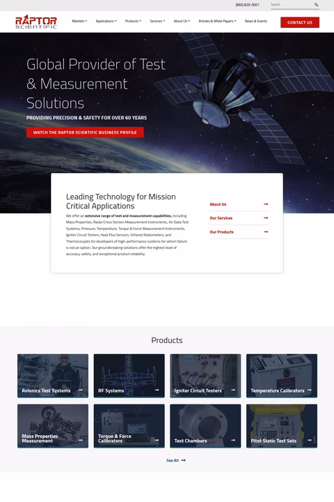 Raptor-Scientific Homepage 1440px