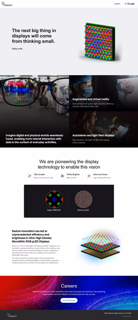 Raxium Homepage 1440px