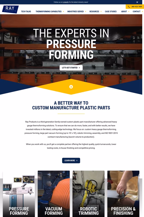 Ray-Products-Company Homepage 1440px