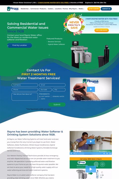 Rayne-Water Homepage 1440px