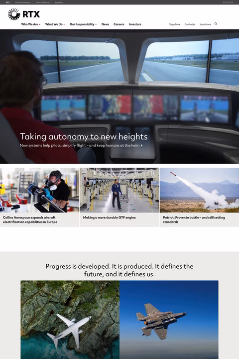 Raytheon-Technologies Homepage 1440px