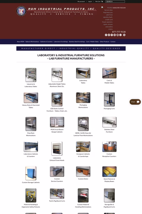 Rdm-Industrial-Products Homepage 1440px
