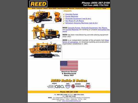 Reed-Concrete-Pumps Homepage 1440px
