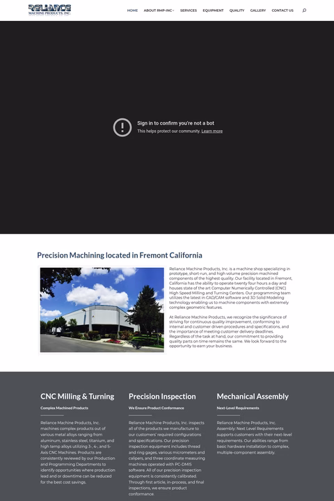 Reliance-Machine-Products Homepage 1440px