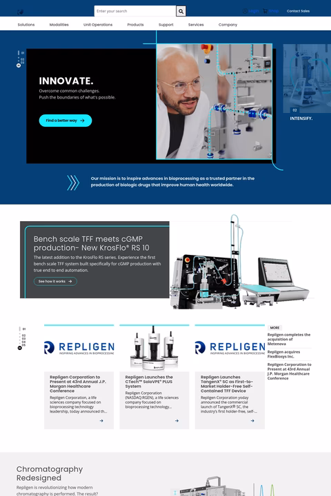 Repligen Homepage 1440px