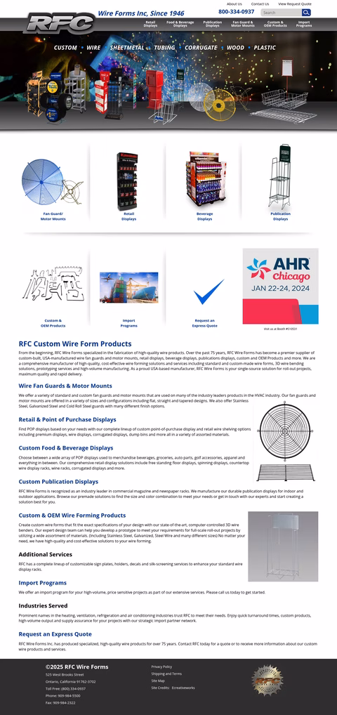 Rfc-Wire-Forms Homepage 1440px