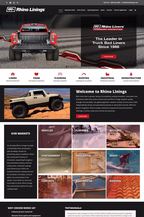 Rhino-Linings-Corporation Homepage 1440px
